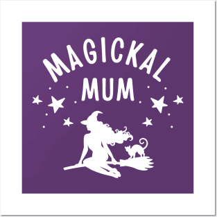 Magickal Mum Witch and Cat Mother's Day Cheeky Witch® Posters and Art